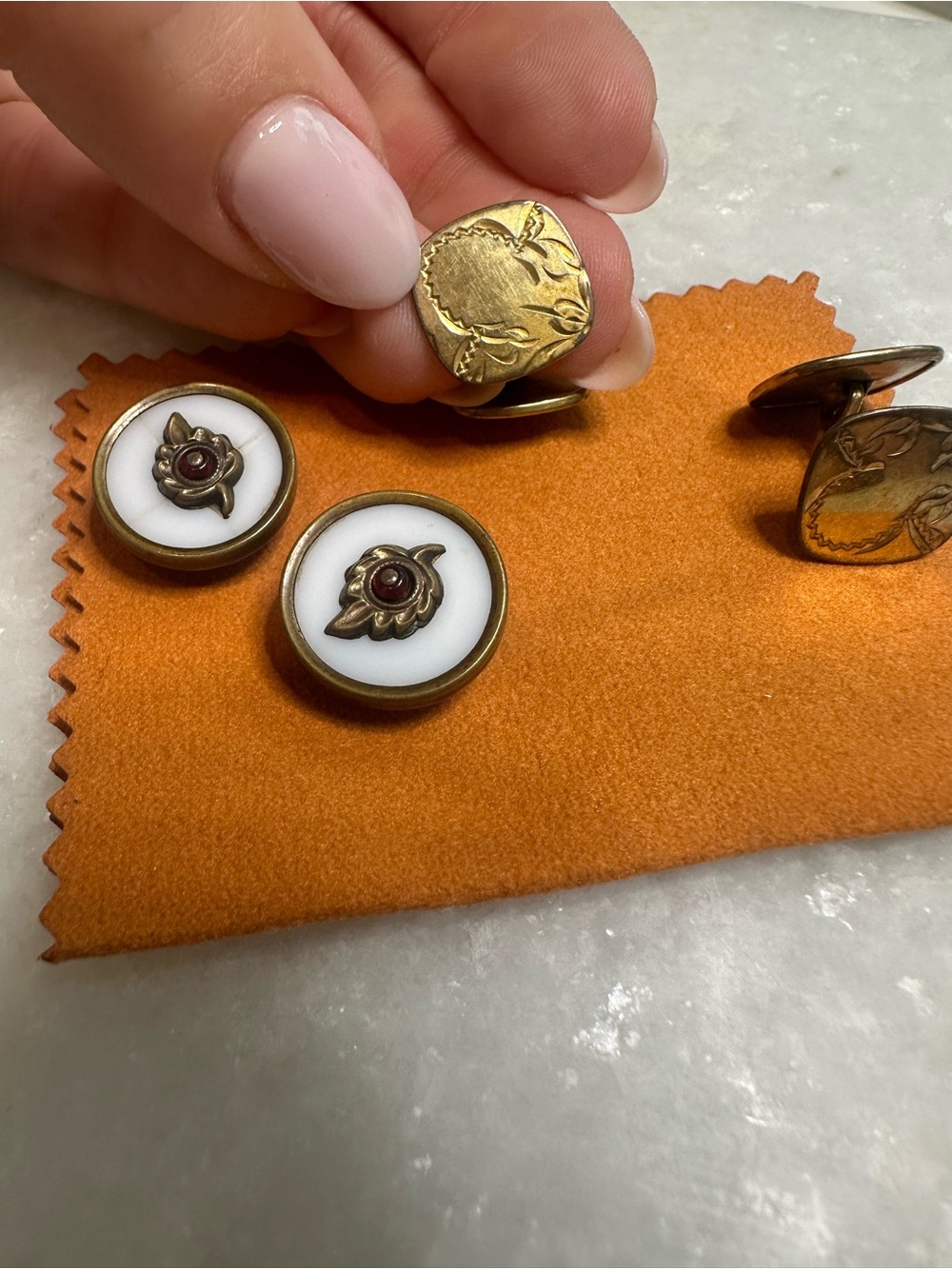 Vintage Victorian - Deco Era Cufflinks & Button covers